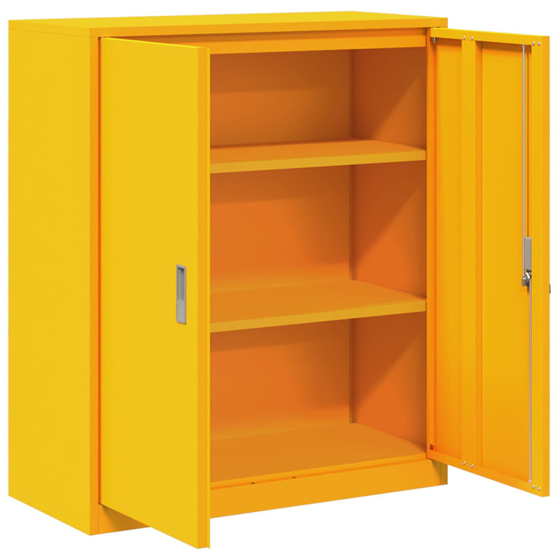 Storage Cabinet, Mustard Yellow
