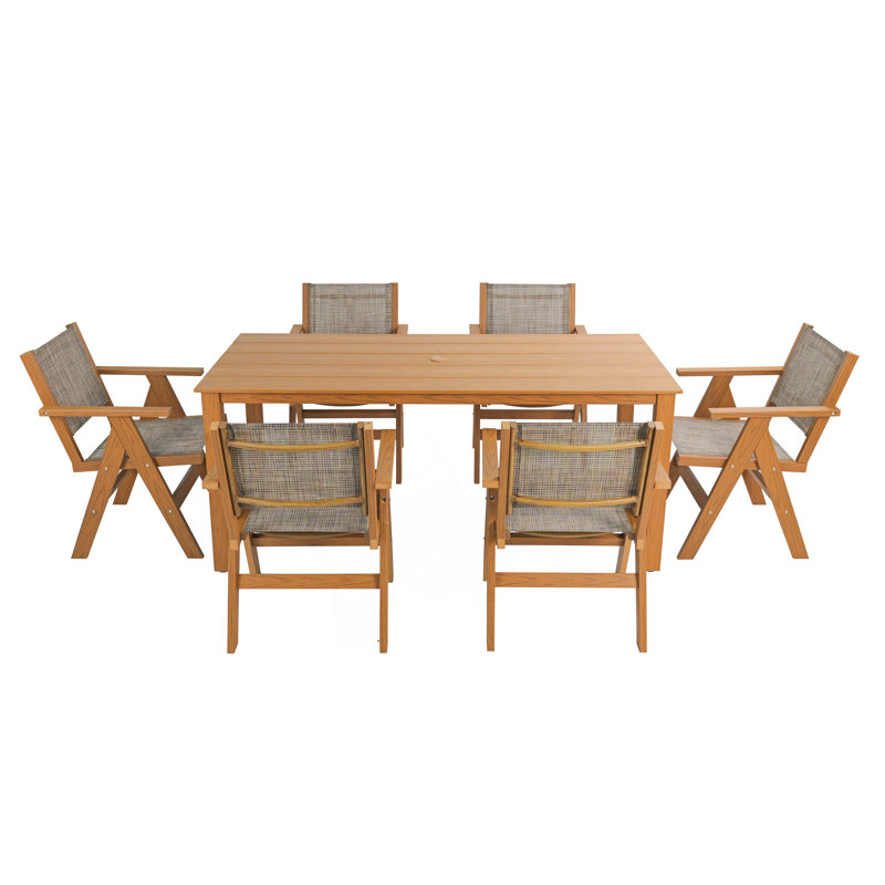 Table de salle à manger d'extérieur, Teck
