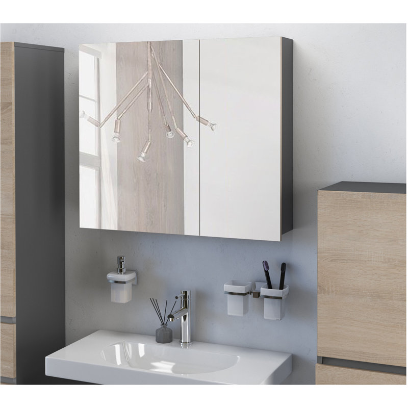 Edder Wall Bathroom Cabinet, Oak