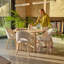 Round Solid Wood Base Dining Table