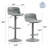 Modern Adjustable Swivel Bar Stools, Pu Leather Counter Barstool With Low Back, Kitchen Island Chairs With Large Base(Set Of 2)-118901122