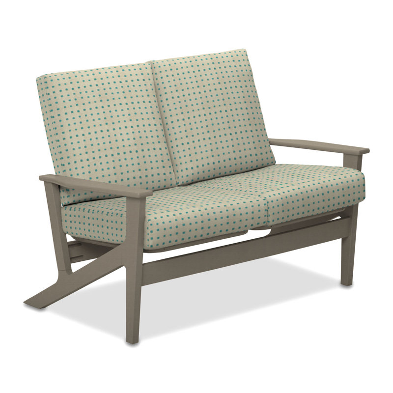 Chrisa 51.5'' Wide Loveseat with Cushions, Denmark, Textured Desert