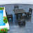 Space Saving Patio Dining Sets, Hdpe 5 Piece Modern Set For Patio