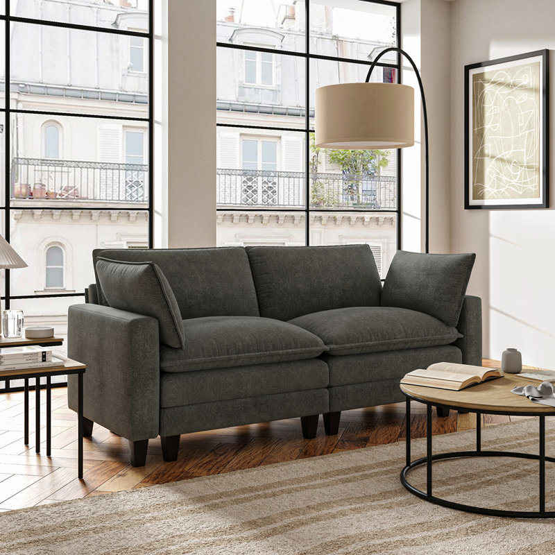 151.5'' Wide Sectional Sofa, Gray