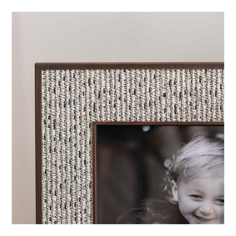 Rattan Picture Frame, Gray