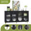 Buffet Modern Accent, portes en acrylique, autoportant - noir