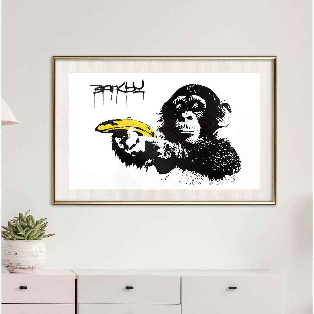 Gerahmter Grafikdruck Banksy Banana Gun II