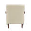 Fauteuil d'appoint en cuir beige avec dossier pliable et détails de fauteuil contemporain-1377673283
