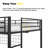 Ethan Full Over Twin Bunk Bed With Desk And Charging Station And Storage Shelves And Metal Wire Mesh Panel With Hooks For Teen,Safety Guard & Stairs,No Box Spring Needed, Black & Cinnamon Oak