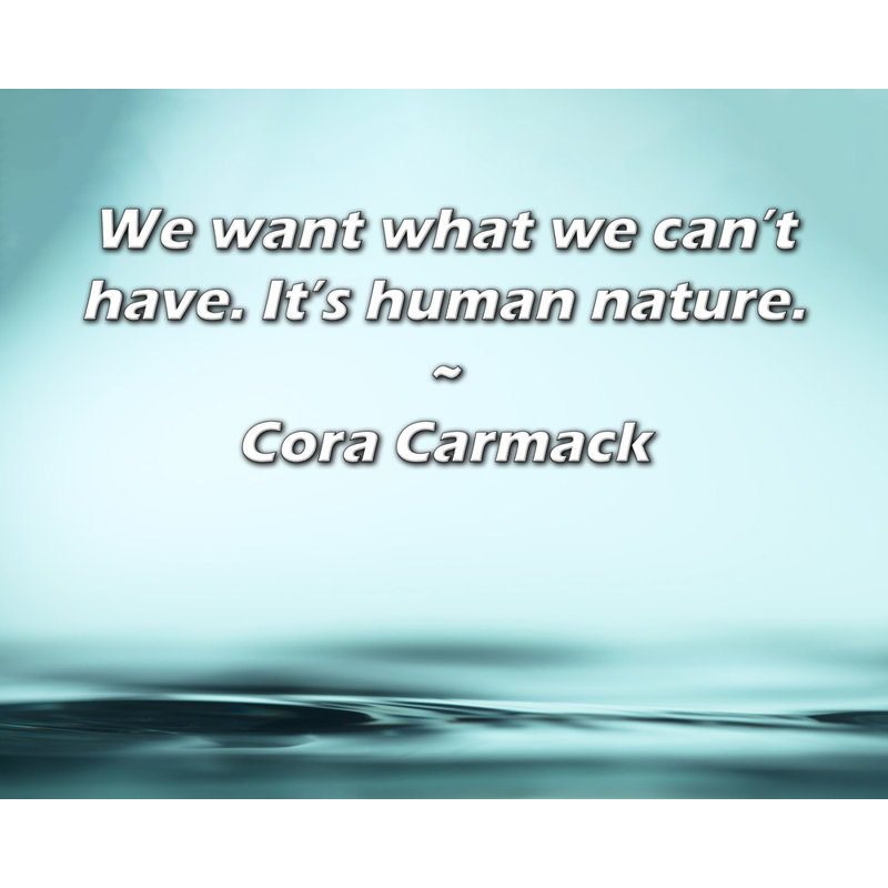 Artsy Quote "We want what we can’t have. It’s human nature." By Cora Carmack Gallery Wrapped Canvas, 48" H x 33" W
