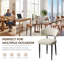 Chenille, ensemble de 6 chaises de salle à manger avec pieds en métal, beige-132839760