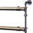 5-Shelf Wall Shelf In Rustic Look - Oak And Sandy Black, Metal For Home Frame Storage