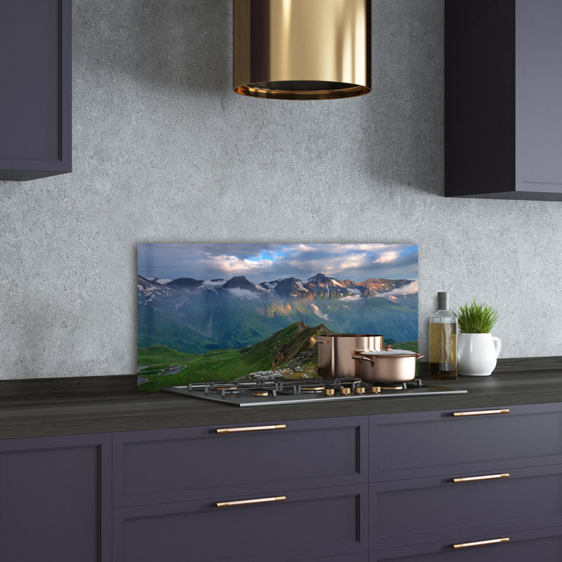 50cm W x 100cm L Glass Peel and Stick Panel