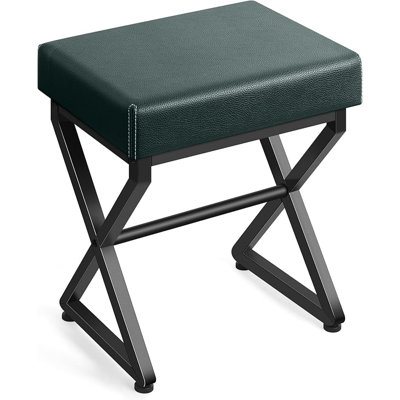 Tabouret en X en cuir 