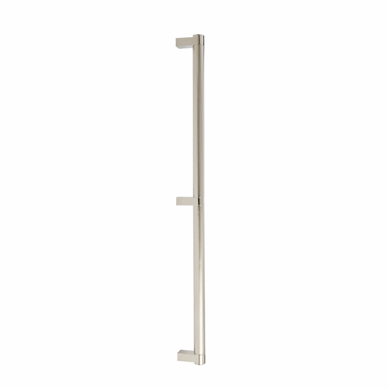Poignée Emtek Select 24 "C-to-C, tige rectangulaire et poignée moletée, Polished Chrome Knurled, 24"