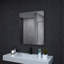 Élégant miroir mural pour salle de bain en aluminium, polyvalent et fonctionnel