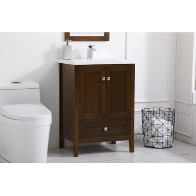 Modena 24'' Single Bathroom Vanity with Ceramic Top