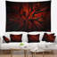 Tapisserie en cristal rouge en 3d abstract belle-28494926