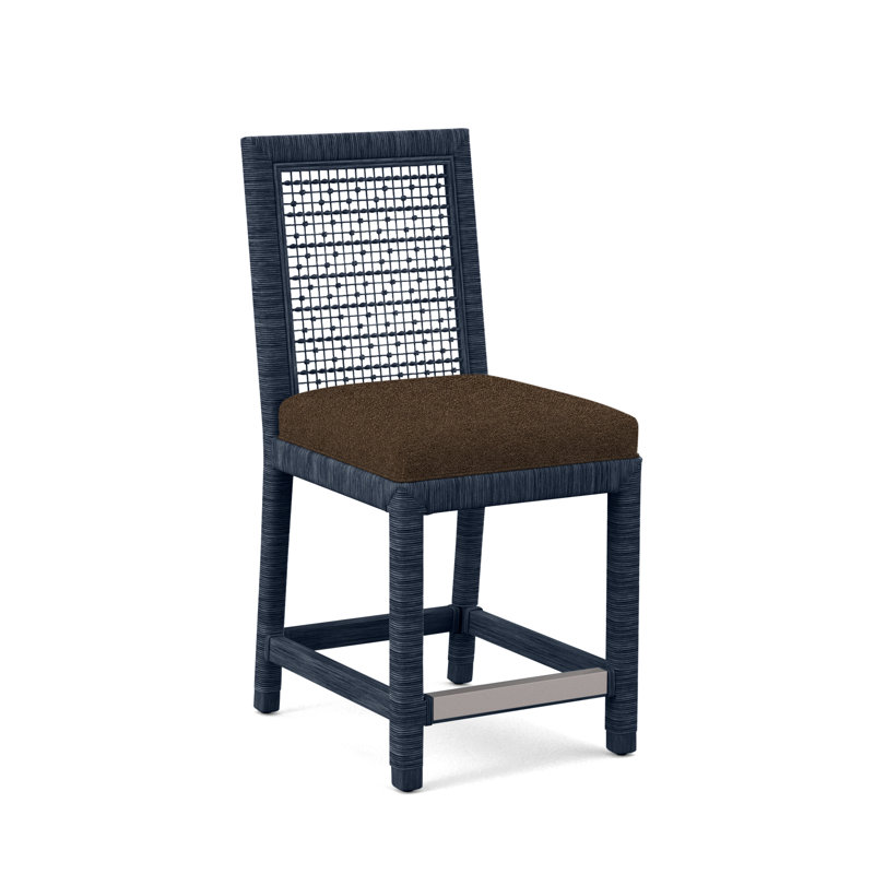 Pine Isle 24" Counter Stool, Sage Green Performance; 0855-43, Navy