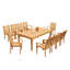 Outdoor 11 - Piece Teak Dining Set