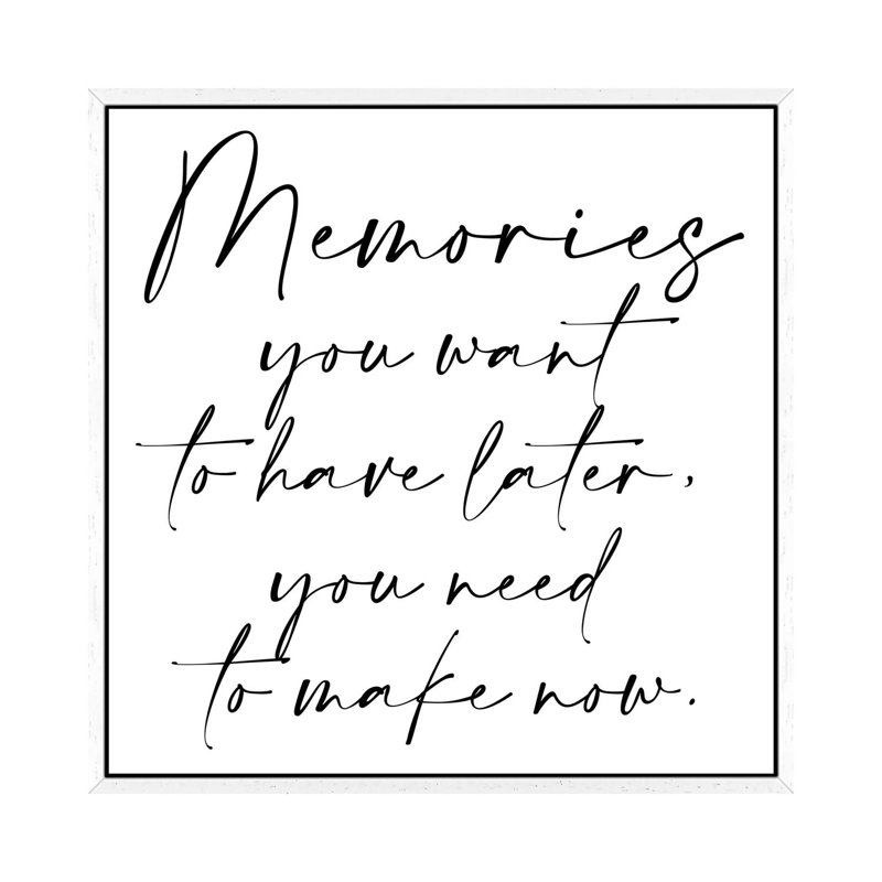 Memories V 1 Piece Wall Art on Canvas, 66.04cm H x 66.04cm W x 3.81cm D, White Framed
