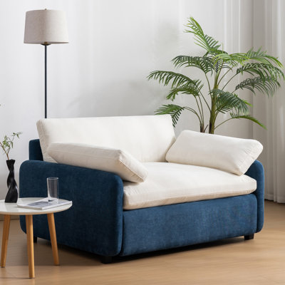 Canapé simple surdimensionné en chenille 50 * 43 ", fauteuil d'appoint large et profond, fauteuil rembourré moderne et confortable, canapé-lit avec coussins pour le salon et l’appartement