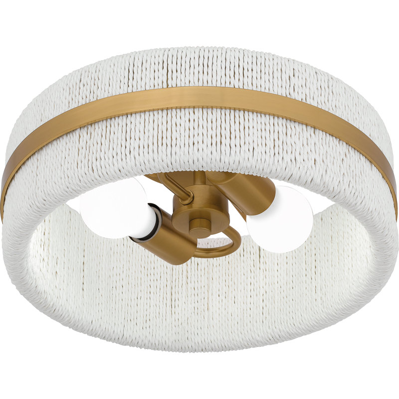 Ayrian 2-Light Brushed Gold Flush Mount