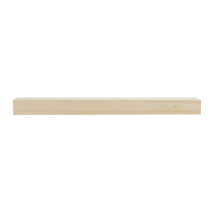 Unfinished Solid Wood 60-Inch Floating Mantel Shelf