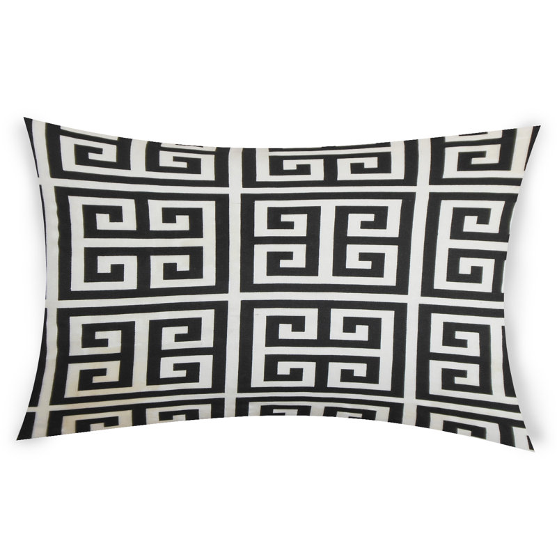  Housse et insert rectangulaires en coton, Noir, 14 po x 48 po