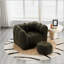 Fauteuil à billes confortable en microfibre avec mousse douce de qualité supérieure, parfait pour la détente et un usage polyvalent à la maison