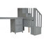 Structure de lit mezzanine avec bureau intégré et tiroirs de rangement doubles-270690882