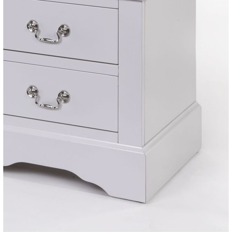 Table de chevet moderne noire élégante - rangement à 2 tiroirs avec queue d'aronde française et glissières en métal, poignées en nickel brossé pour la chambre à coucher