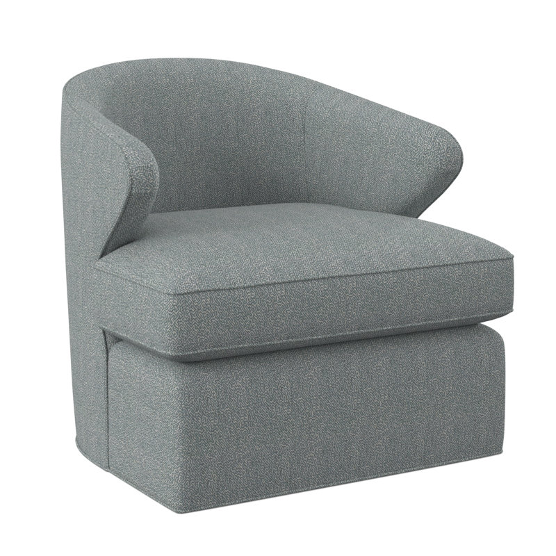 Fauteuil pivotant Scoop, Mélange de polyester Maya cyan