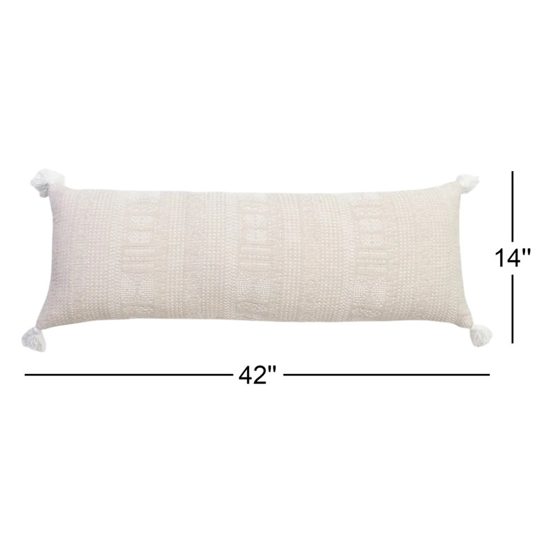 Moora Bolster Pillow Cover & Insert, Taupe