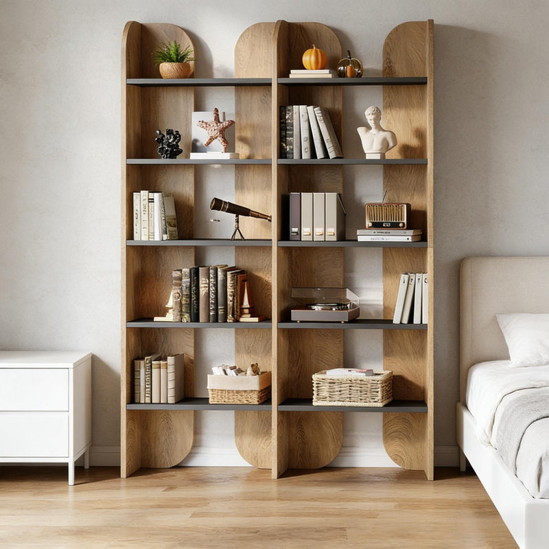 Modern Display Shelves,Spacious Bookshelf, 5-Tier Bookcase
