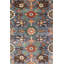 Tapis unique bleu, turquoise, rouge et brun de 2 pi 8 po x 9 pi 11 po Minahani