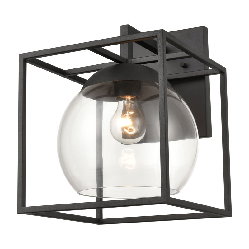Cubed 13'' High 1-Light Outdoor Sconce - Charcoal, 13" H x 10" W x 11" D