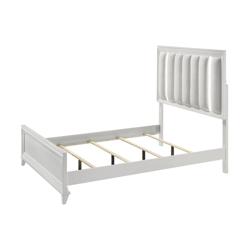 Lit à panneau grand exquis avec coussin rembourré et tête de lit à DEL pour une chambre luxueuse