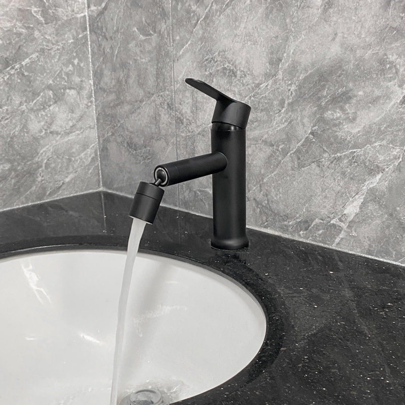 Single Handle Stainless Steel Bathroom Sink Faucet with Pull-Out Sprayer