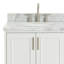 43'' Single Bathroom Vanity with Carrara Marble Top-93359400