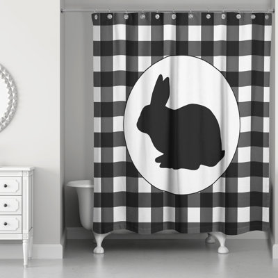 Rideau de douche simple buffalo check Salters