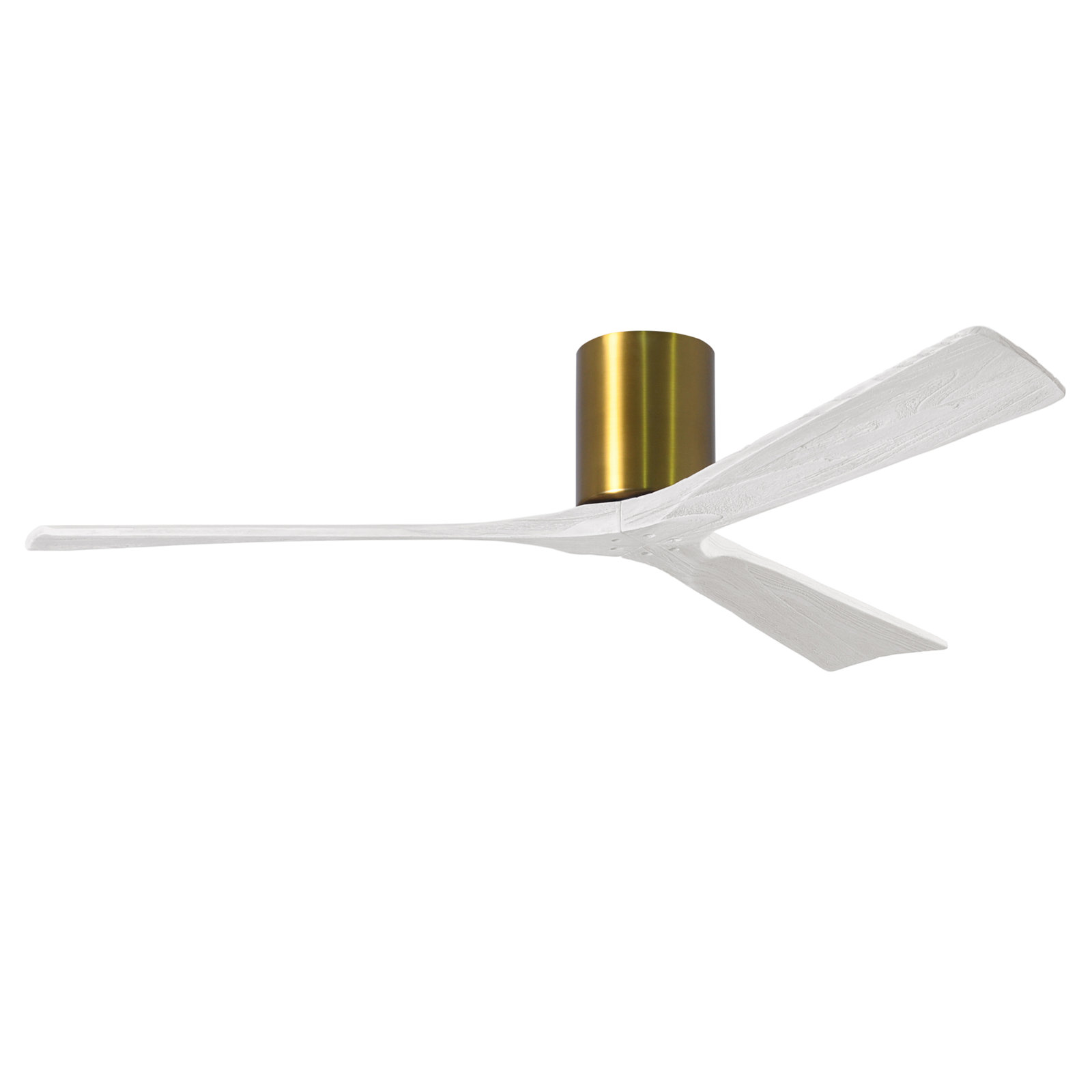 Olivier 3 Blade Ceiling Fan, Brushed Brass, Matte White, 60"