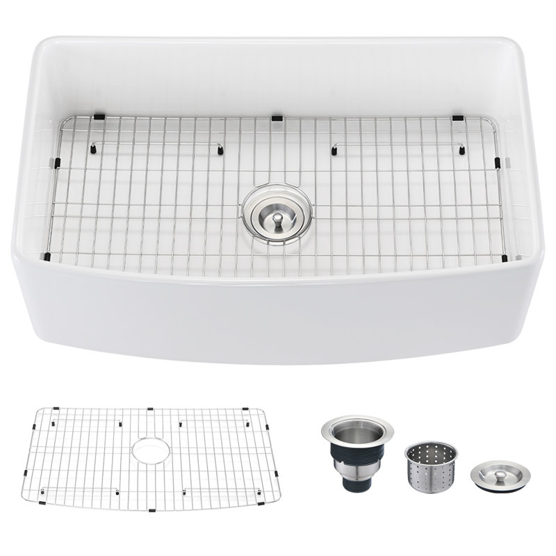 33'' L Single Bowl Fireclay Kitchen Sink