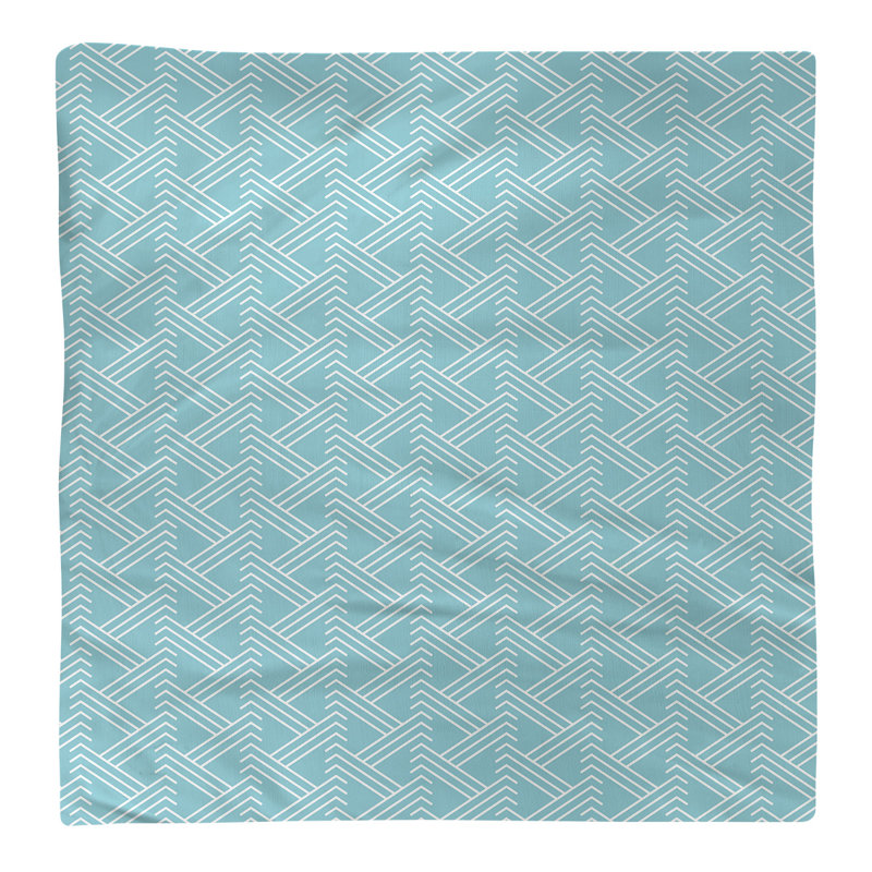 Serviette de table en coton Zig Zag, H 0,1 po x l 22 po x P 22 po, Noir sarcelle, Polyester sergé