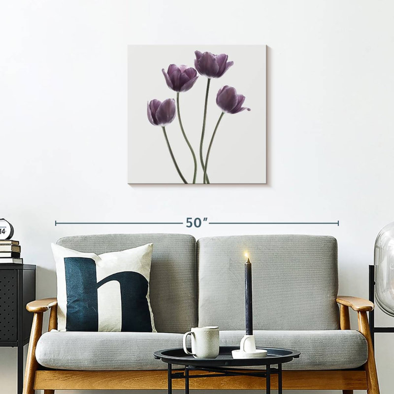 Harnek tulipes mauves, H 24 po x l 24 po