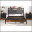 Très grand lit, cadre de lit plateforme en bois, chevet avec emballage souple et 2 tablettes, pas de bruit, pas besoin de matelas à ressorts et d'outils d'assemblage simples, grand espace de rangement sous le lit, couleur brune-2121317909