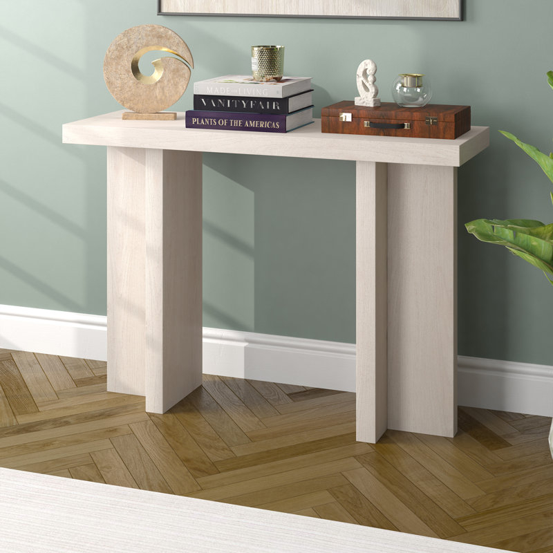 Nechemya 106.68cm Console Table, Alder White