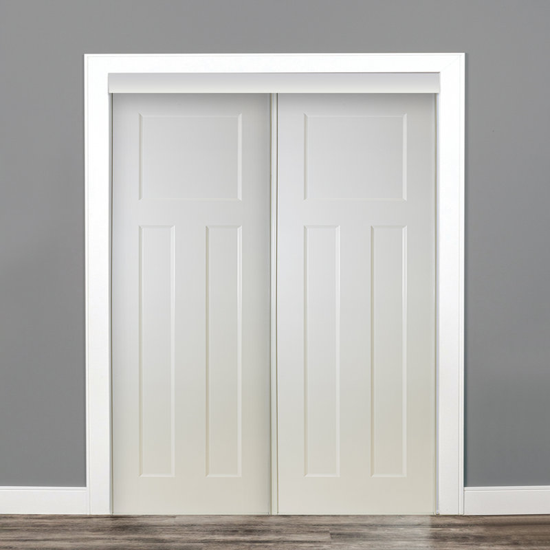 Porte de placard coulissante préfinie blanche, L 72 po x H 80 po