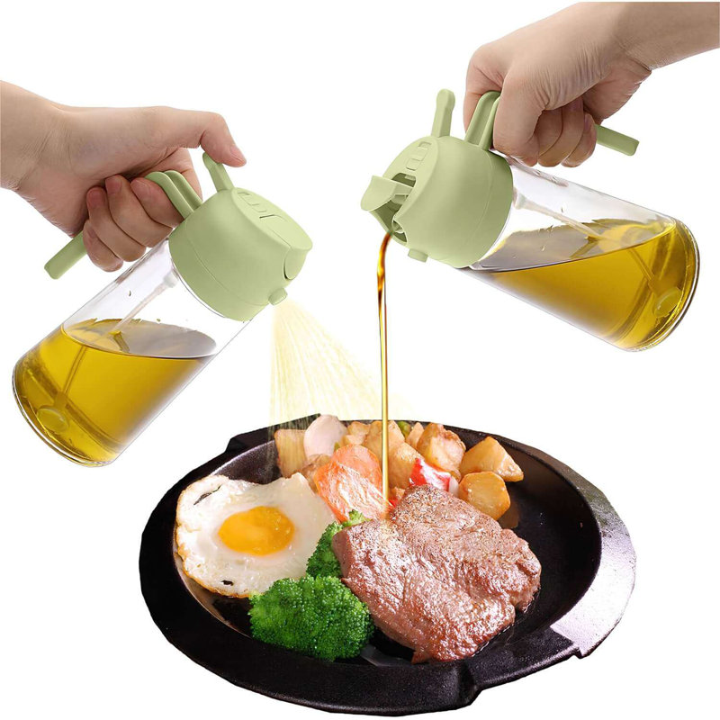 2 Pieces 100% Glass Oil Dispenser Set