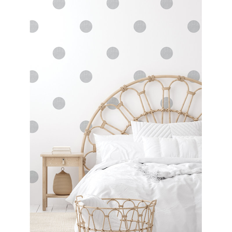 Adhésif décoratif pois texturés, Gris